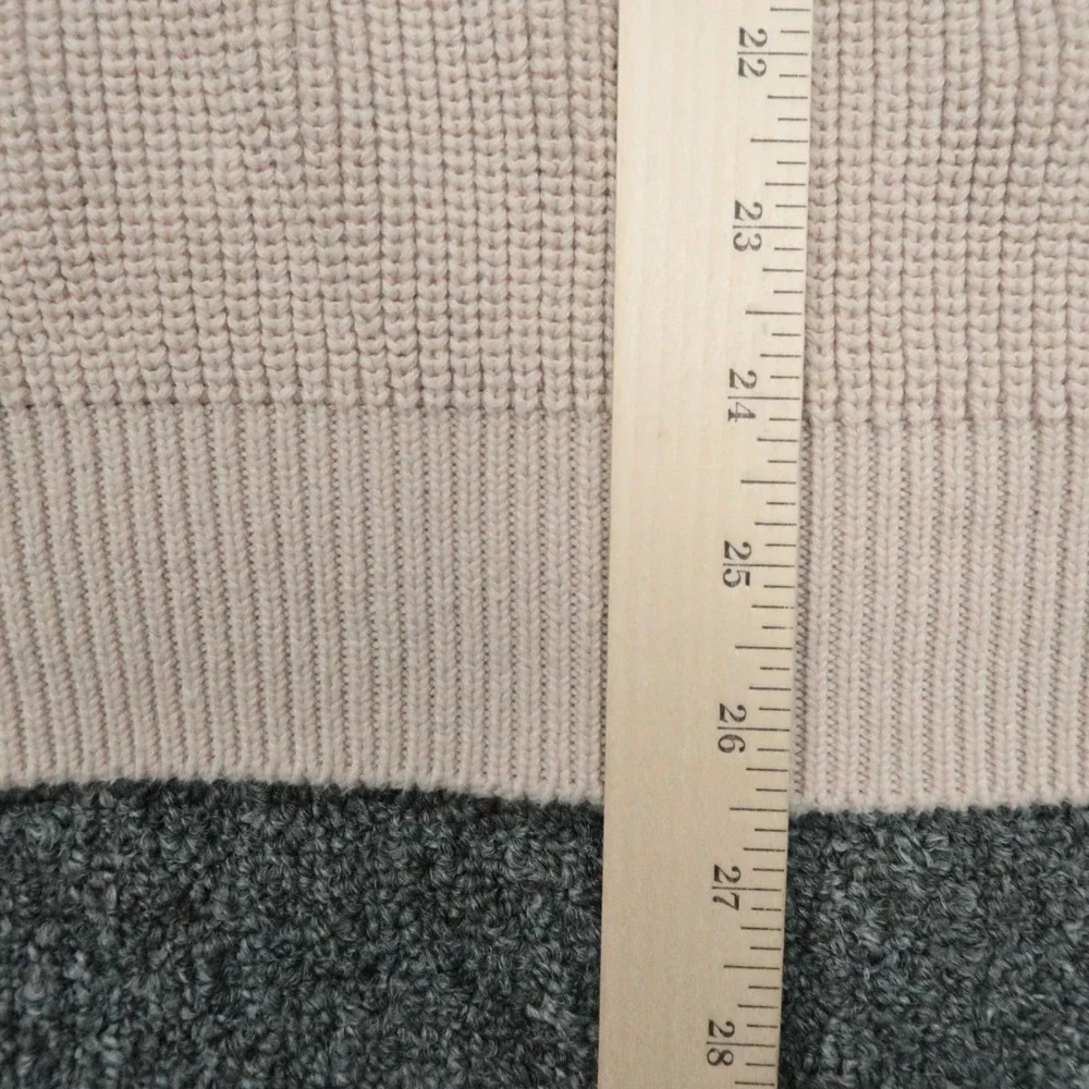 Orvis Sweater Mens‎ XL Beige Tan Pullover Quarter Zip Knit Shoulder Elbow Patch